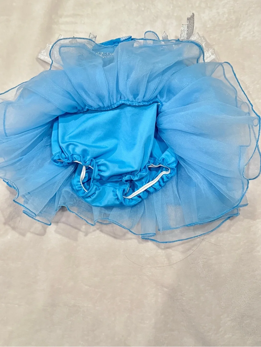 12-18 months Disney Cinderella Blue and Silver Princess Tulle Onesies Costume